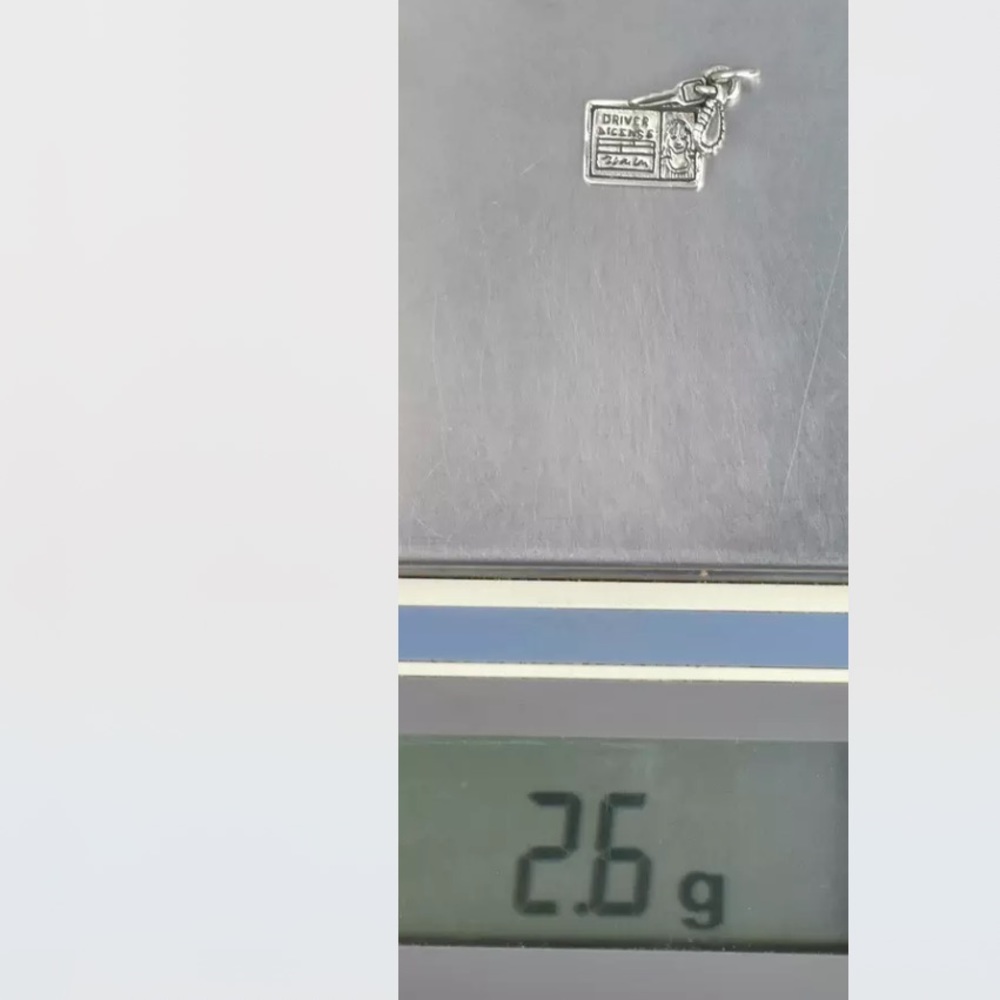 Solid Sterling Silver Drivers License Charm - image 6